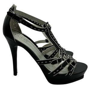 GUESS By Marciano  5" Heels Black/White‎ #GWTAXI Shoes Size 7.5 Man Y2K